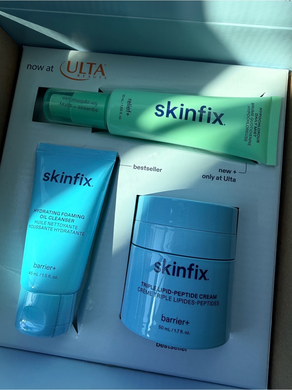 Skin Hydrating Cleanser & Barrier Cream Set - Blue and Mint